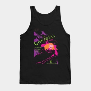 Confetti Art Noveau Bright Colors Purple Pink Green Orange Pink Tank Top